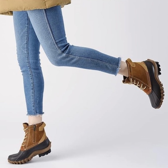 nwt Wolverine Torrent Waterproof Duck Boot Leather Lace Up Boot Tan Brown Cognac - Picture 7 of 16